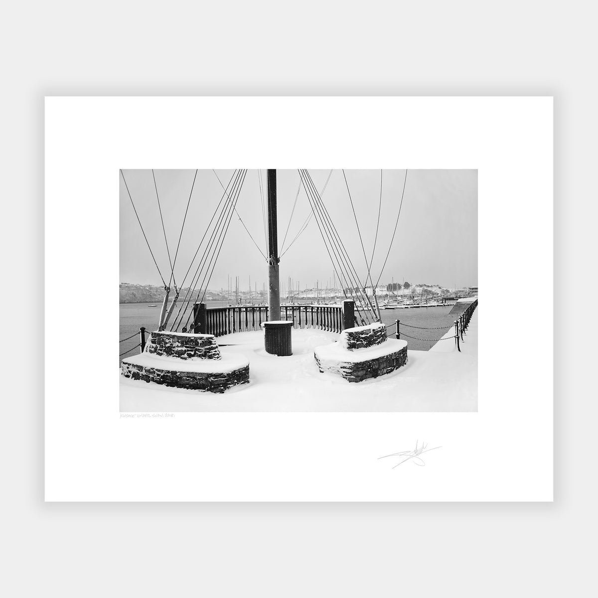 The mast Kinsale under snow Ireland 2018