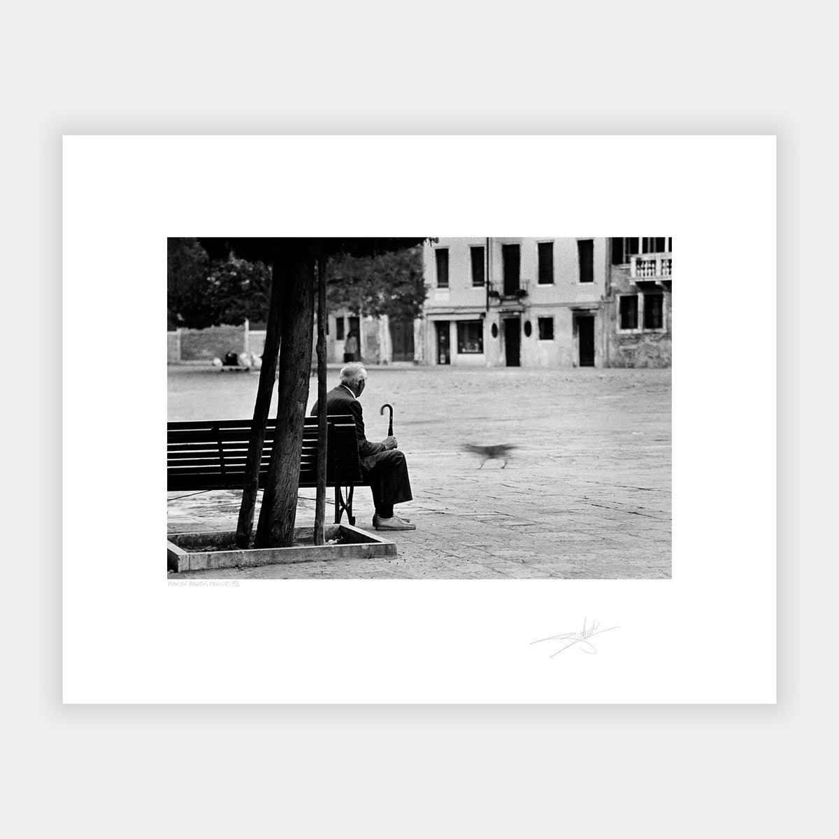 Man on a bench