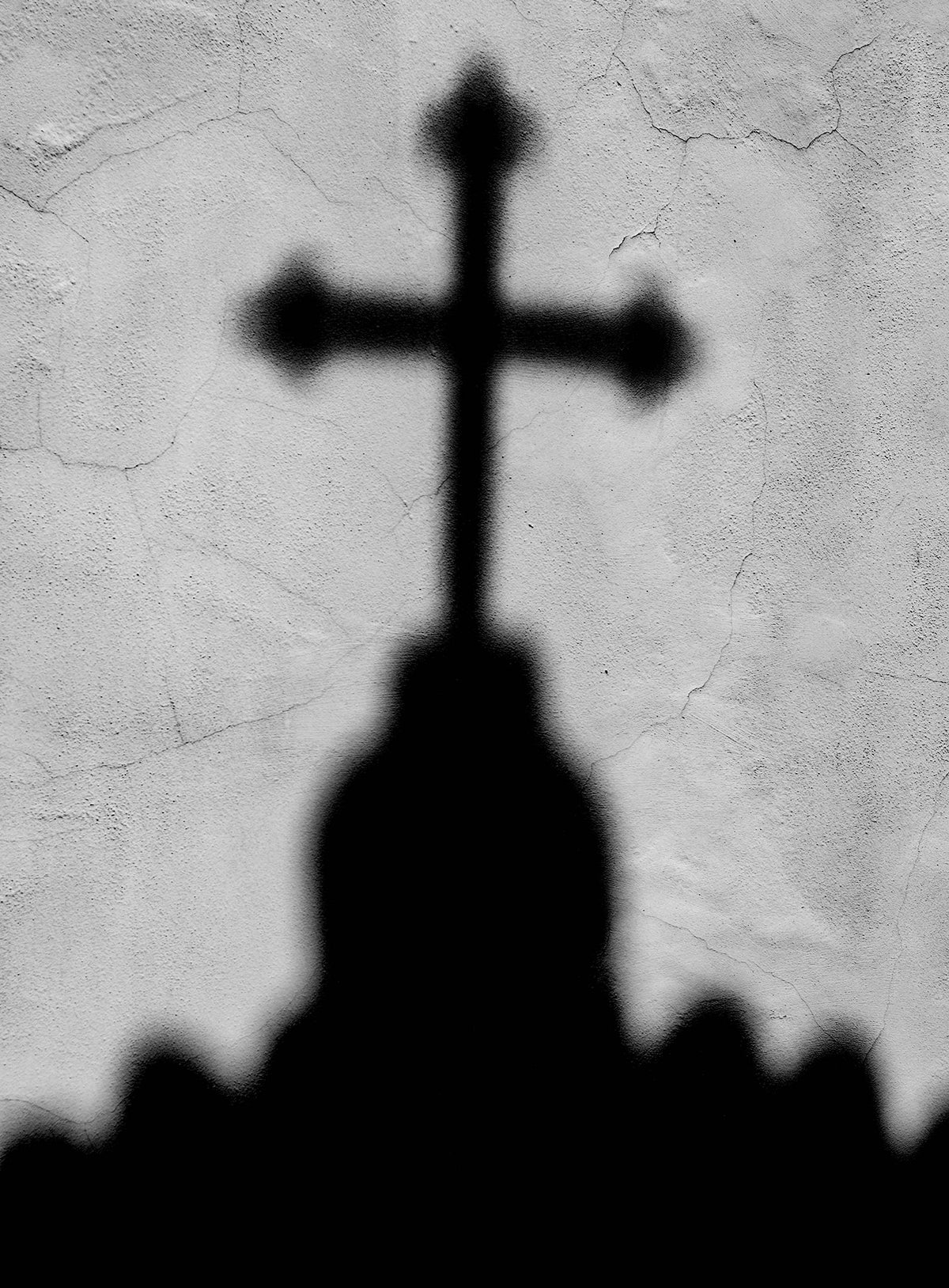 Shadow Of A Cross — Black & White Photography by Giles Norman