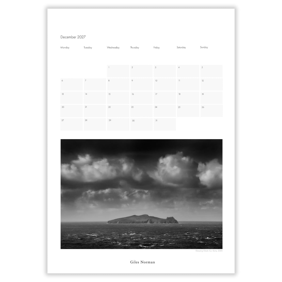 Seascapes Calendar 2027