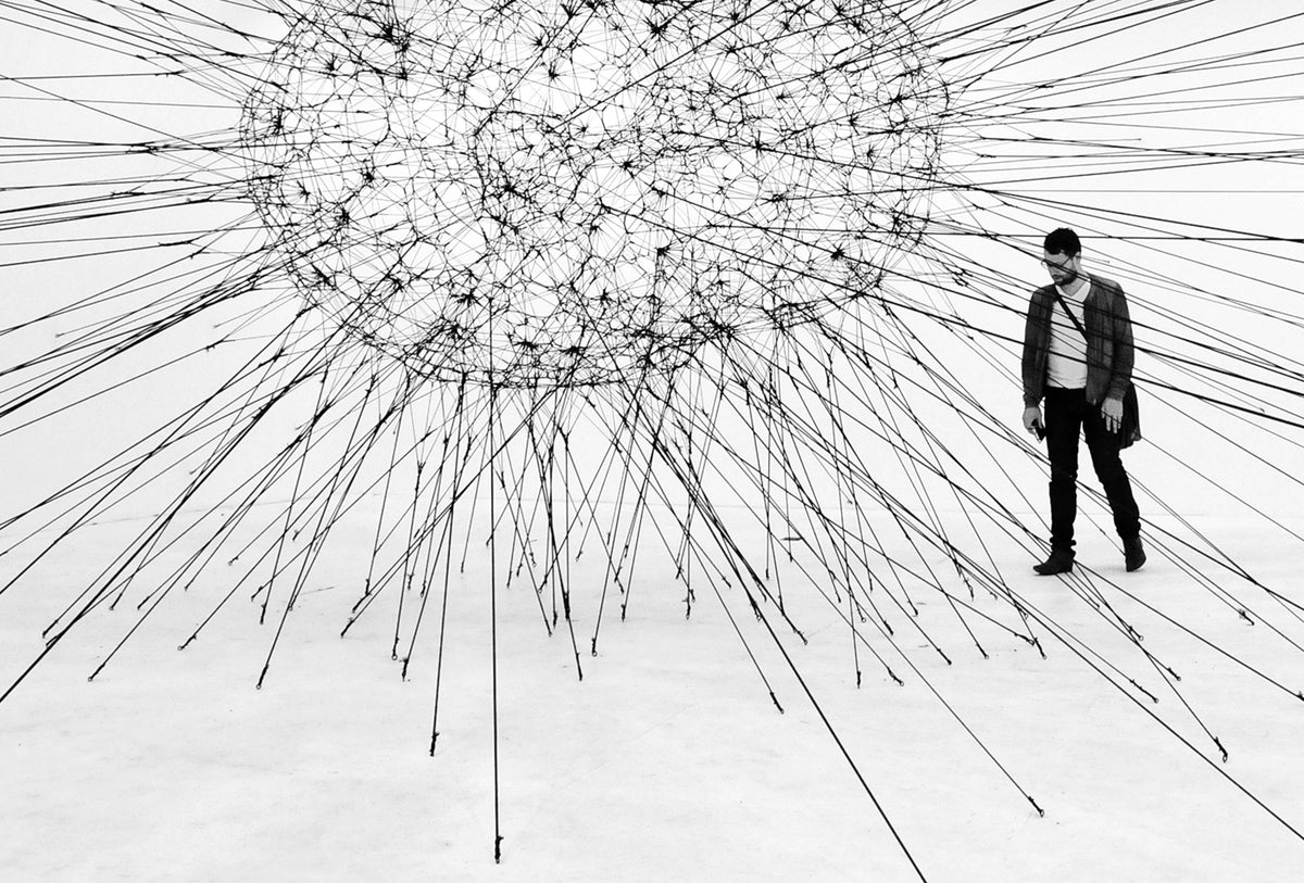 Man In A Gallery — Black & White Photography by Giles Norman