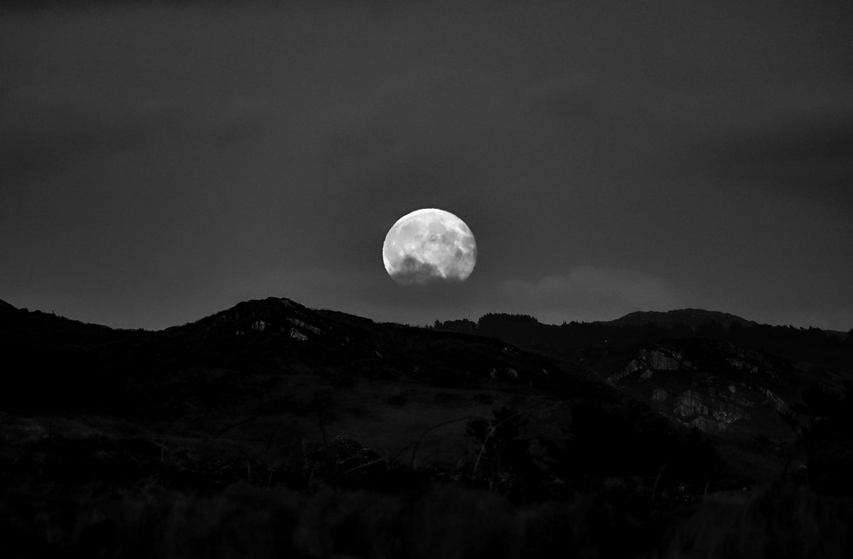 Full Moon — Black & White Photography by Giles Norman