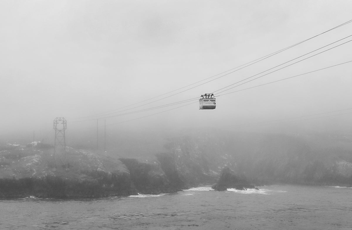 Dursey Cable Car — Black & White Photography by Giles Norman