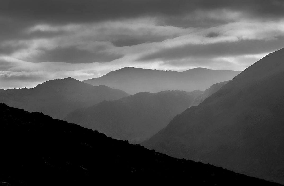 Fading Mountains — Black & White Photography by Giles Norman
