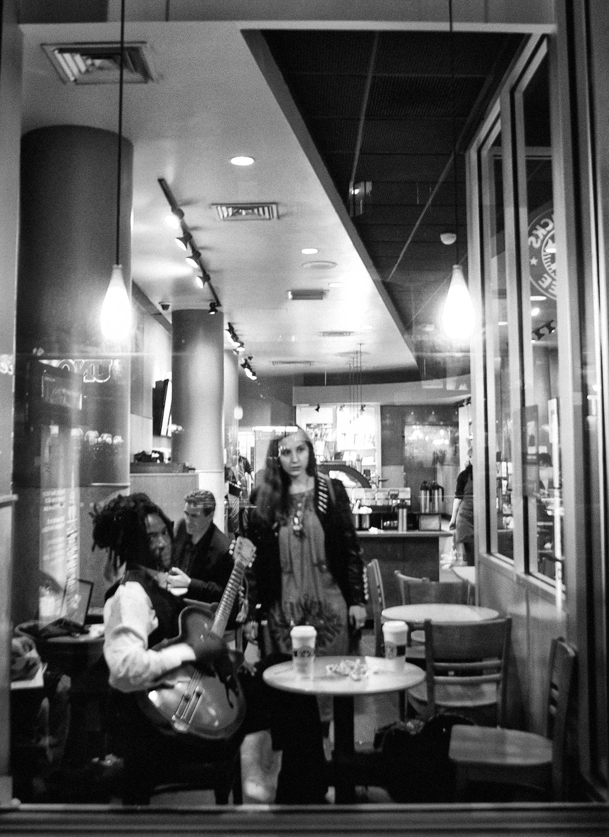 New York Café window