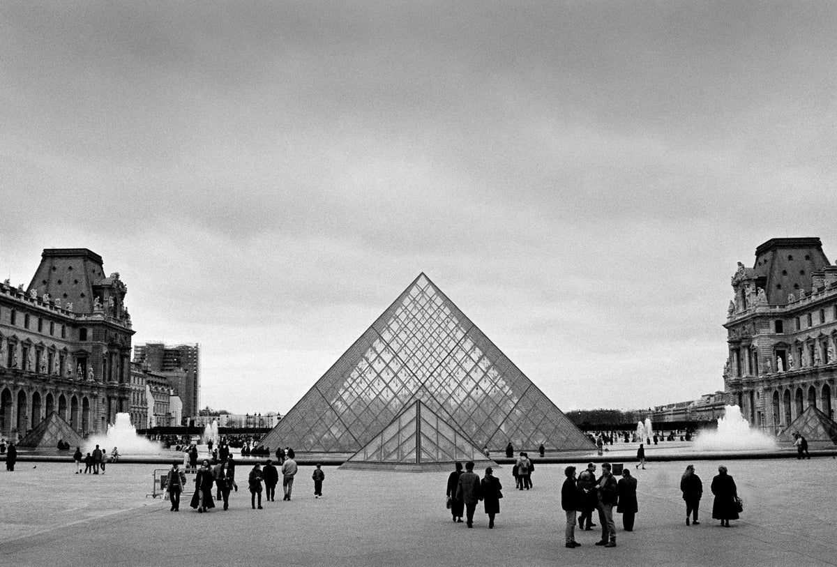 Outside the Louvre