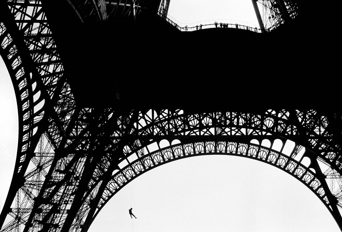 Hanging from the Eiffel Tower