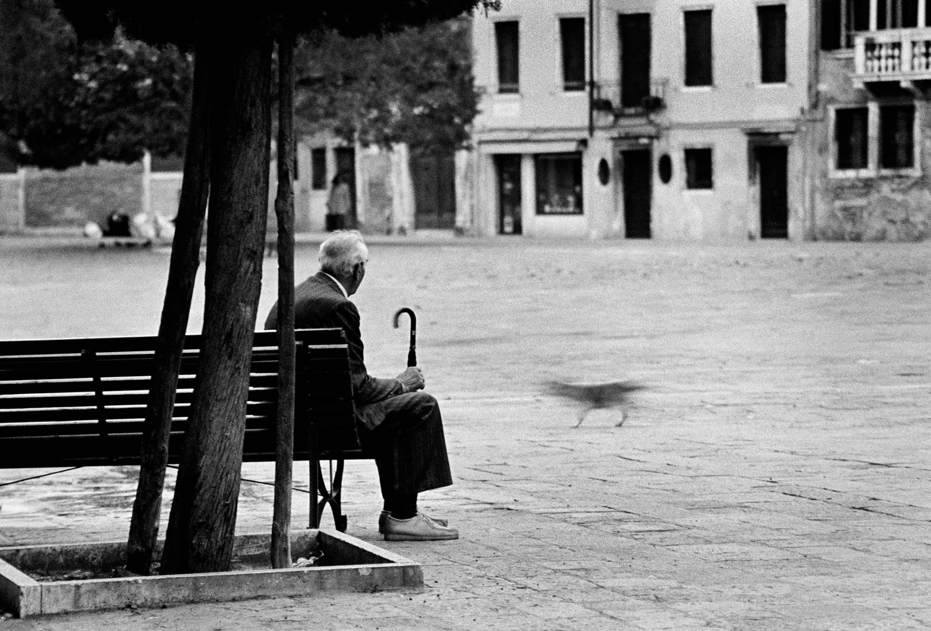 Man on a bench