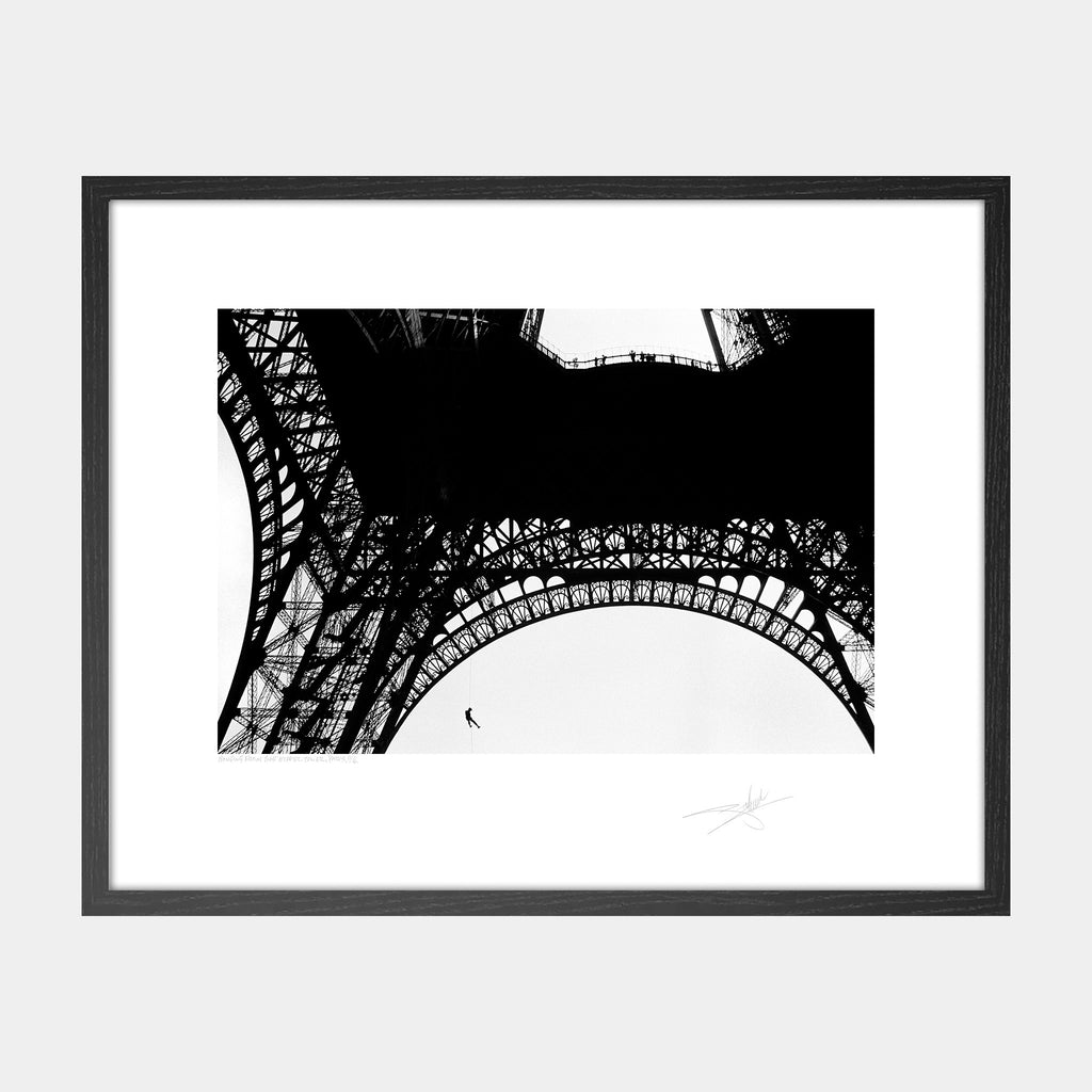 Hanging from the Eiffel Tower