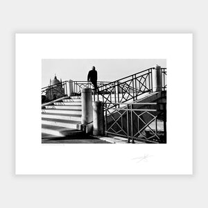 Man on a bridge
