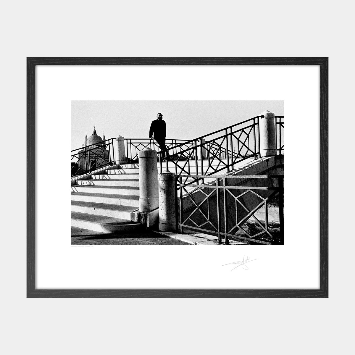 Man on a bridge